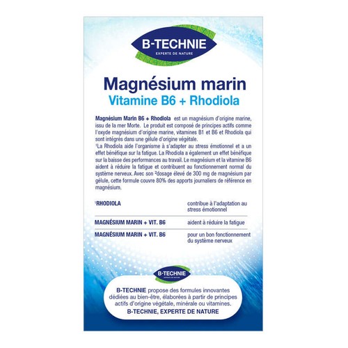 Aquatechnie Biotechnie Magnésium Marin + Rhodiola 90 Gélules