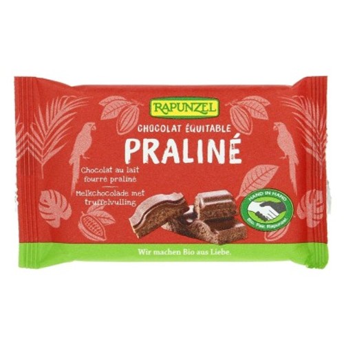 Rapunzel Chocolat au Lait Fourré Praliné 100g
