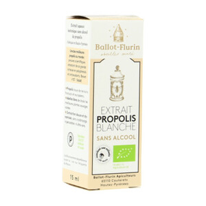 Spray propolis blanche sans alcool 15 ml Ballot Flurin propolis