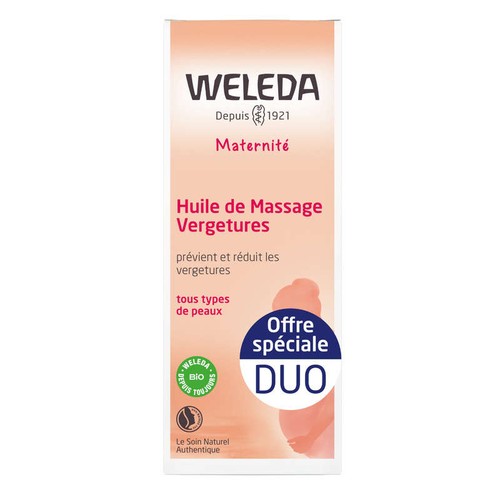 Weleda Lot Huile De Massage Vergetures 2X100Ml Bio