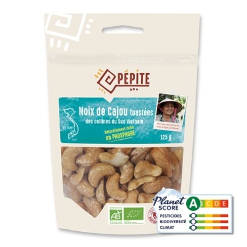 Agro Sourcing Noix de Cajou Toastées Bio 125G