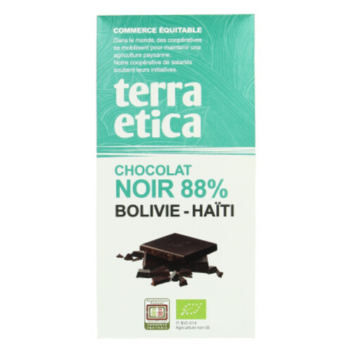 Terra Etica Chocolat Noir 88% Côte d'Ivoire Bio 100g