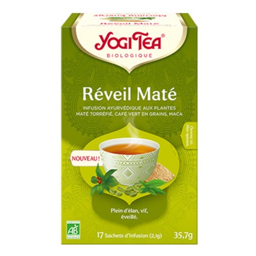 Yogi Tea Infusion Ayurvédique Réveil Maté *17 Sachets 35,7g