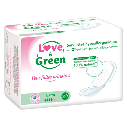 Love & green Serviettes hypoallergéniques extra x10