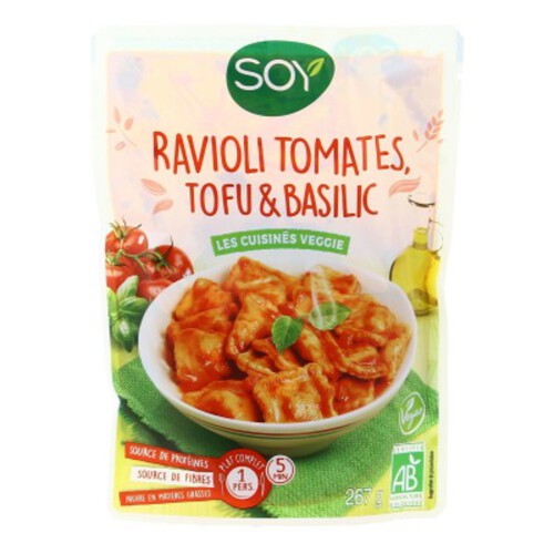 Soy Ravioli Tomates, Tofu & Basilic 267G Bio