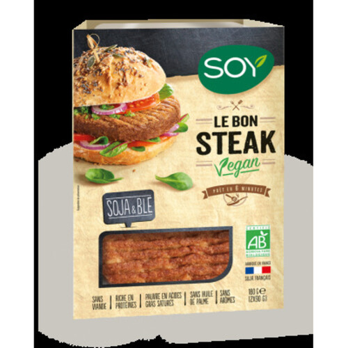 Soy Steak Vegan Soja & Blé Bio 2 X 90G
