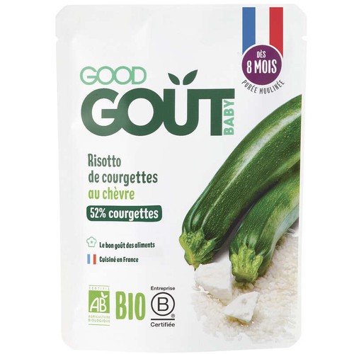 Good Goût Risotto de Courgettes au Chèvre Bio Dès 8 Mois 190g