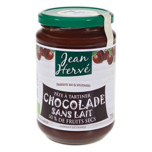 Jean Herve Pâte À Tartiner Chocolade Sans Lait Bio 750g