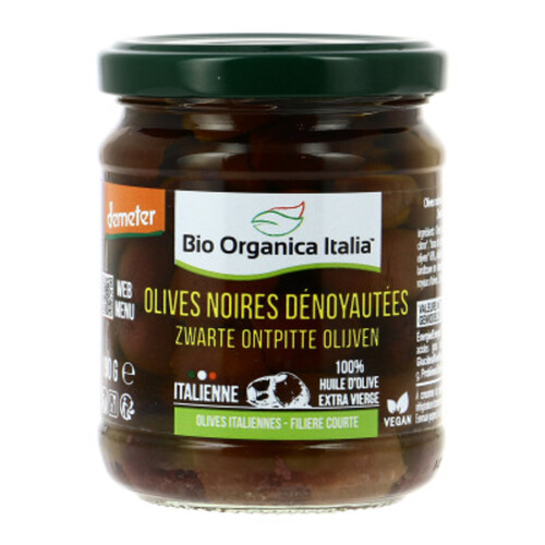Bio Organica Nuova Olives Noires Dénoyautées Bio 190g
