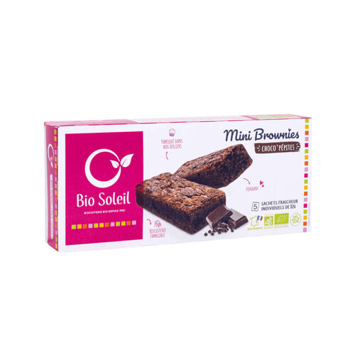 Bio Soleil Mini Brownies Choco Pepites x8 160g