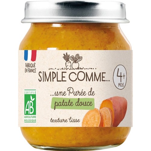 Simple Comme.... Purée de Patate Douce Dès 4 Mois 125g