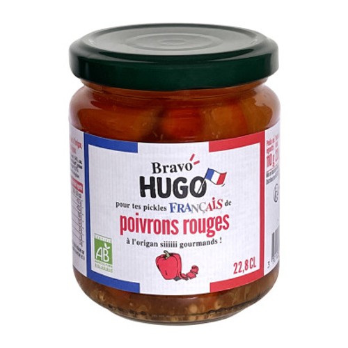 Bravo Hugo Pickles Poivrons Rouges 22,8cl