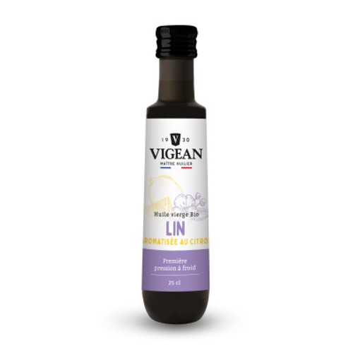 Vigean Huile De Lin Citron Bio 25cl