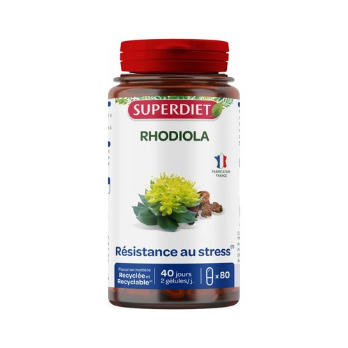 Super diet Rhodiola Résistance au stress Bio 80 gélules