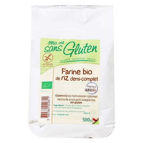 Ma Vie Sans Gluten Farine de Riz Demi-Complet Sans Gluten 500G