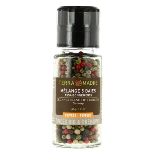 Terra Madre Mélange Poivre & 5 Baies Bio 40G