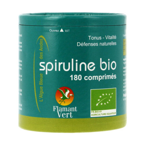 Flamant Vert Complément Alimentaire Spiruline Bio x180 Comprimés