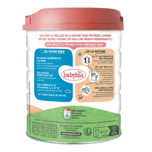 Babybio Lait Primea De 0 À 6 Mois 800g