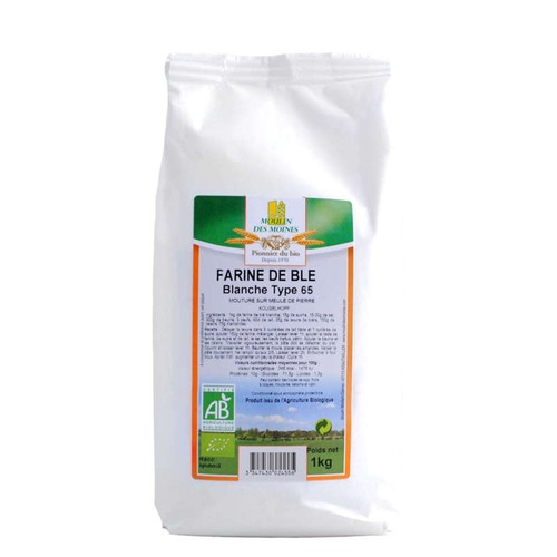 Moulin Des Moines Farine de Blé Blanche Type T65 1kg