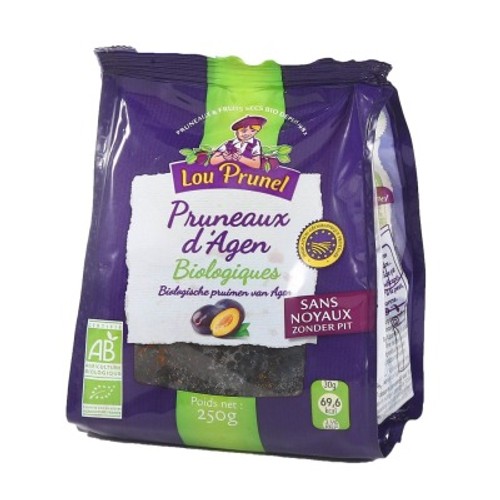 Lou Prunel Pruneaux d’Agen sans Noyaux 55/66 Bio 250g