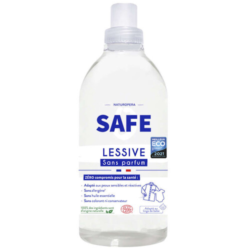 Safe Lessive Universelle Ultra Douceur Safe (Sans Parfum) 1L