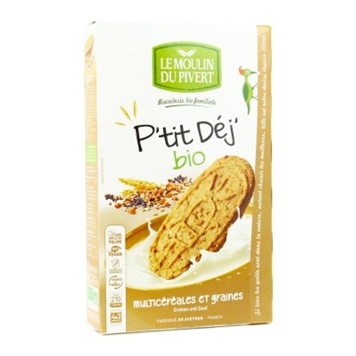 Moulin du Pivert P'Tit Déj Multicéréales & Graines Bio 190g