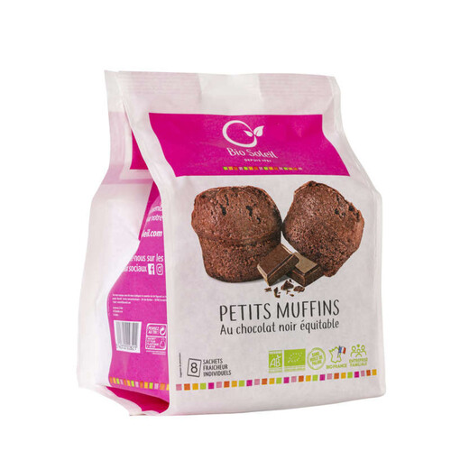 Bio Soleil Petits Muffins Chocolat Noir Bio 224g