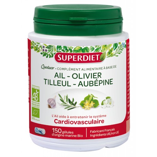 Super Diet Quatuor Cardiovasculaire Bio x150 Comprimés