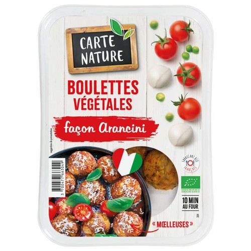 Carte Nature Boulettes végétales façon Arancini 180g