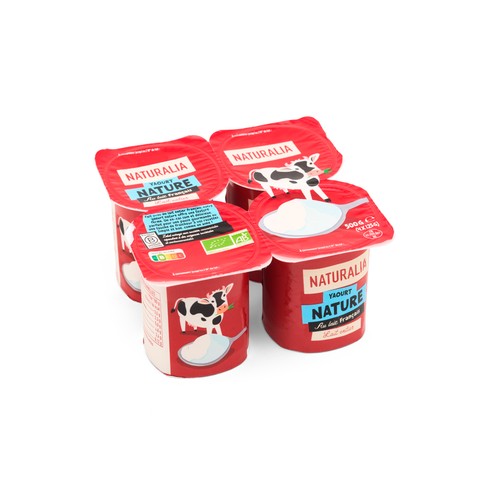 Naturalia Yaourts Nature Lait Entier 4x125g