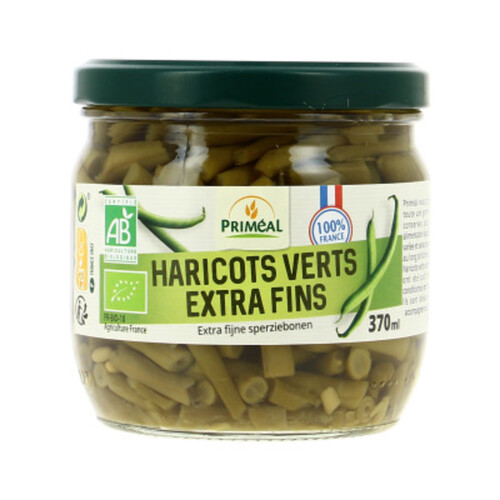 Primeal Haricots Verts Extra Fins Bio 330g