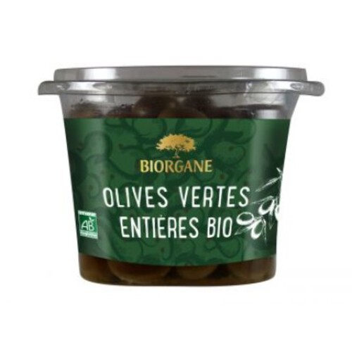 Biorgane Olives Vertes Entières 250G Bio