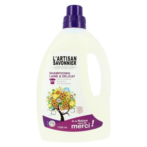 L'artisan Savonnier Shampoing Concentré Laine & Délicat à la Lavande Bio 1,5L