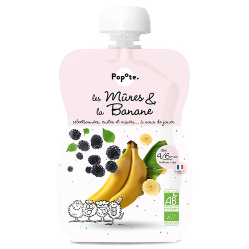 Popote Gourde Mûres Banane 120g