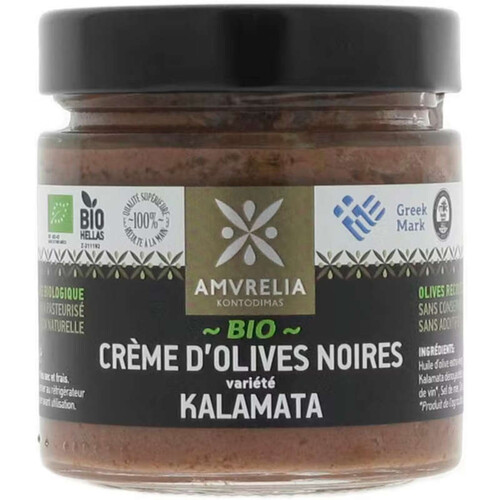 Amvrelia Crème d'Olives Kalamata Noires 200g