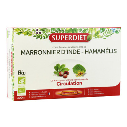 Super Diet Marronnier D'inde - Hamamélis Bio 20 ampoules