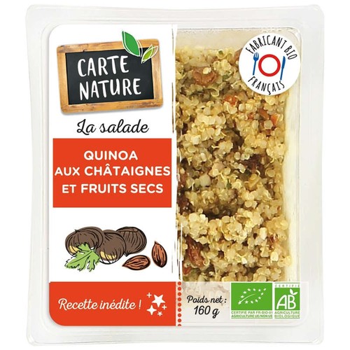 Carte Nature Salade Quinoa Châtaigne Bio 160g