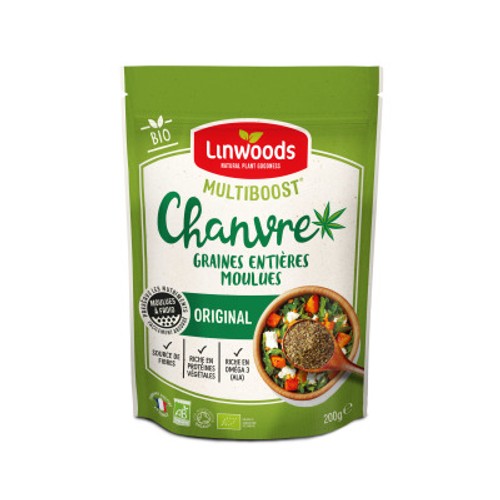 Linwoods Multiboost Graines de Chanvre Moulues Bio 200g