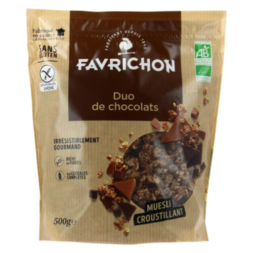 Favrichon Muesli du o de Chocolats Sans Gluten 500g