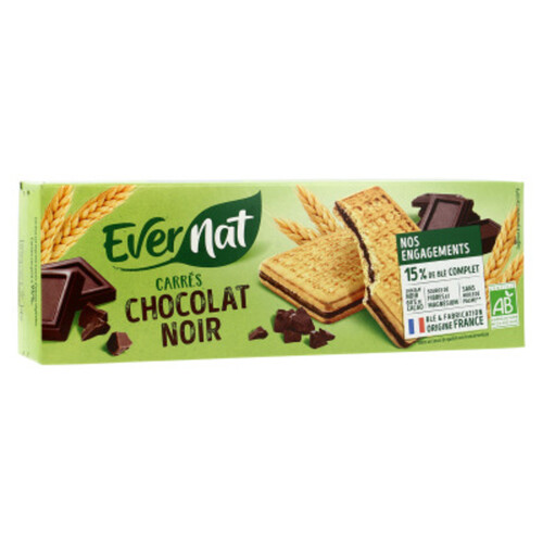 Evernat Goûters Chocolat Noir Dégustation 225G Bio