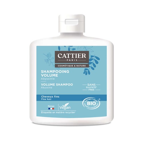 Cattier Shampoing volume cheveux fins 0% sulfates Bio 250ml