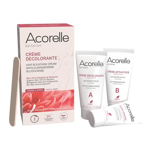 Acorelle épilation crème décolorante visage et corps 75ml