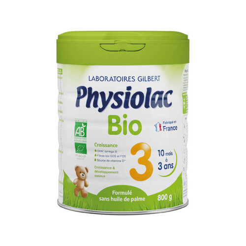 Physiolac Lait 3Ème Âge Bio 800g