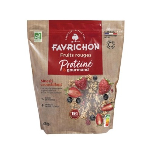 Favrichon Muesli Croustillant Protéiné Fruits Rouges 450g