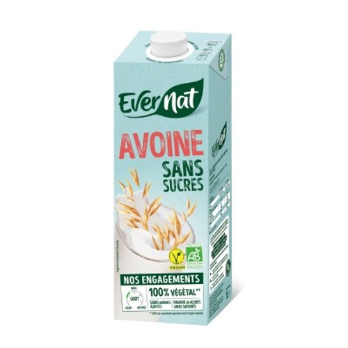 Evernat Boisson Douceur Avoine Sans Sucres Bio 1L