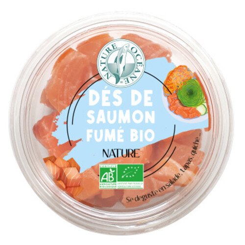 Nature Océan dès de saumon fumé bio nature 100g