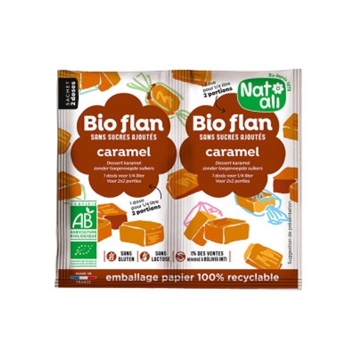 Natali Préparation Bio flan caramel 2x55g