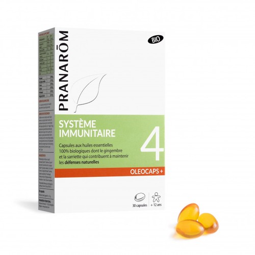 Pranarôm Oléocaps+ 4 Système Immunitaire Bio x30 Capsules