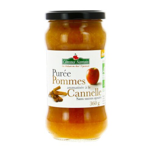 Côteaux Nantais Purée de Pommes Cannelle Demeter Sans Sucres Bio 360g