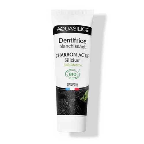 Aquasilice Dentifrice Blanchissant Charbon Actif Silicium Gout Menthe 75ml